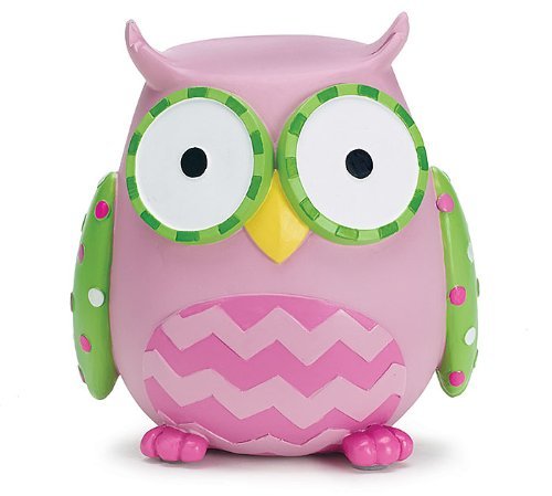 0098111038838 - WHOOO'S CUTEST PINK OWL SHAPED COIN BANK