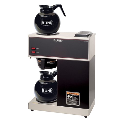0981516541563 - BUNN VPR COMMERCIAL 12-CUP POUR-OVER COFFEE BREWER, WITH 2 WARMERS