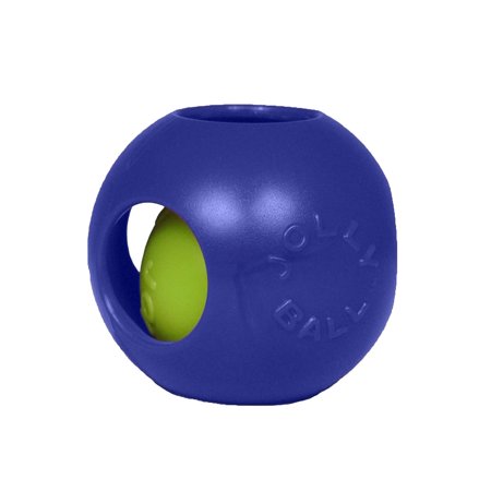 0098172347160 - JOLLY PETS TEASER BALL DOG TOY, 10 IN, BLUE
