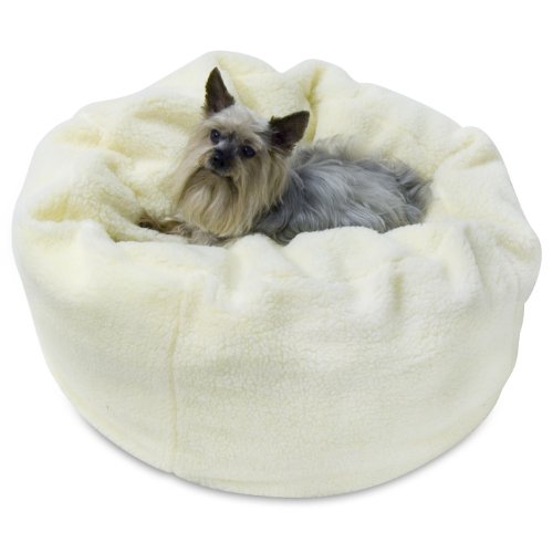 0098198505179 - HAPPY HOUNDS ZEUS BALL DOG BED, EXTRA SMALL 18 BY 11-INCH, SHERPA