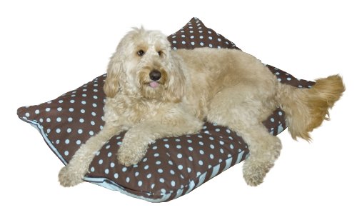 0098198508736 - HAPPY HOUNDS BOSCO DOG BED, LARGE 36 BY 48-INCH, CHOCOLATE/TEAL