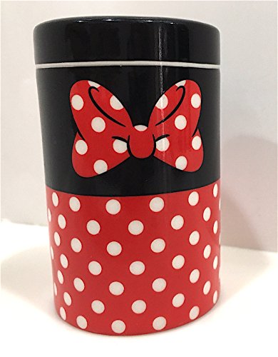 0000982961740 - DISNEY PARKS MINNIE MOUSE CERAMIC CANISTER SHAKER SALT PEPPER SPICES NEW