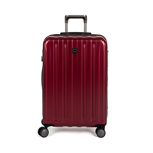 0098376149829 - DELSEY LUGGAGE HELIUM TITANIUM 25 INCH EXP SPINNER TROLLEY RED, BLACK CHERRY, ONE SIZE