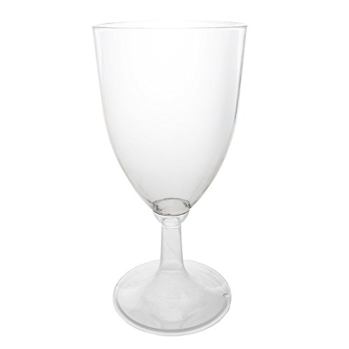 0098382250083 - ONE PIECE PLASTIC WINE GLASSES