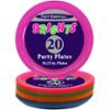 0098382510903 - PLASTIC NEON DINNER PARTY PLATES, ASSORTED COLORS