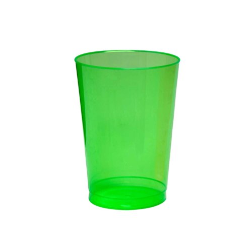 0098382610139 - PARTY ESSENTIALS HARD PLASTIC 10-OUNCE PARTY CUPS AND TALL TUMBLERS, NEON GREEN, 25-COUNT