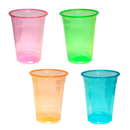 0098382616919 - PARTY ESSENTIALS SOFT PLASTIC 16-OUNCE PARTY CUPS/PINT GLASSES, 40-COUNT, ASSORTED NEON