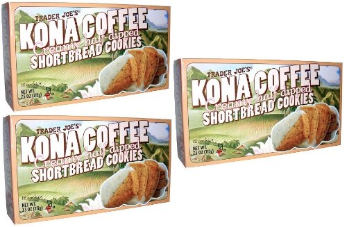 0000098406500 - TRADER JOE'S KONA COFFEE CREAMY HALF-DIPPED SHORTBREAD COOKIES