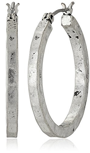 0098686631526 - LUCKY BRAND SILVER-TONE SMALL ROUND HOOP EARRINGS