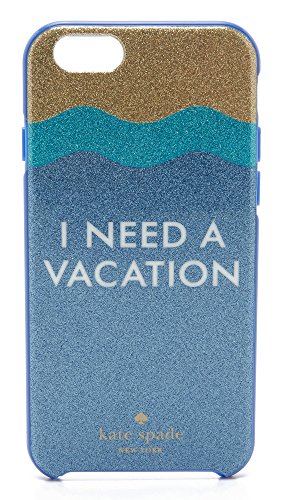 0098689938929 - KATE SPADE NEW YORK I NEED A VACATION GLITTER IPHONE 6 / 6S CASE, BLUE MULTI, IPHONE 6/6S