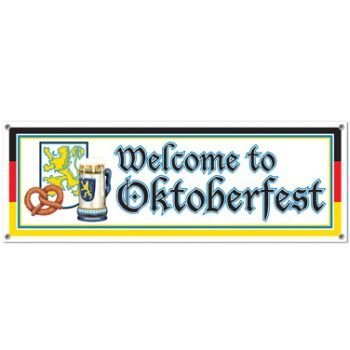9888374948125 - BEISTLE 57643 WELCOME TO OKTOBERFEST SIGN BANNER, 5-FEET BY 21-INCH