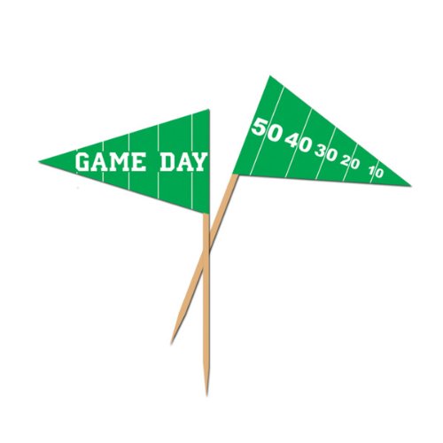 9888374949757 - BEISTLE 60106 50-PACK GAME DAY FOOTBALL PICKS FOR PARTIES, 2-1/2-INCH