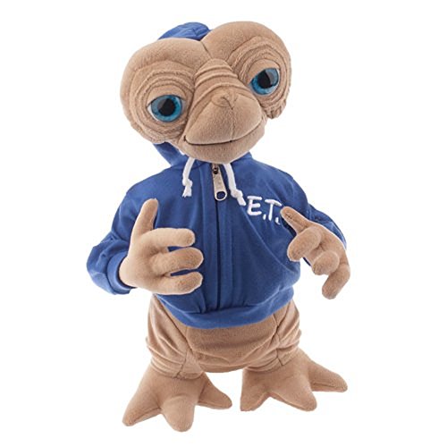 9888374952306 - 15 PLUSH E.T. EXTRA TERRESTRIAL PLUSH DOLL WEARING BLUE E.T. EMBOSSED HOODIE