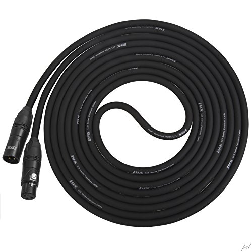 0989898859207 - LYXPRO QUAD SERIES 20 FT XLR 4-CONDUCTOR STAR QUAD BALANCED MICROPHONE CABLE FOR HIGH END QUALITY AND SOUND CLARITY, EXTREME LOW NOISE, BLACK