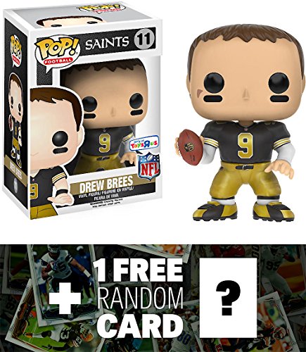 9899999457824 - DREW BREES (TOYS R US EXCLUSIVE): FUNKO POP! FOOTBALL X NFL VINYL FIGURE + 1 FREE OFFICIAL NFL TRADING CARD BUNDLE