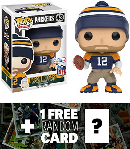 9899999463030 - AARON RODGERS (TOYS R US EXCLUSIVE): FUNKO POP! FOOTBALL X NFL VINYL FIGURE + 1 FREE OFFICIAL NFL TRADING CARD BUNDLE