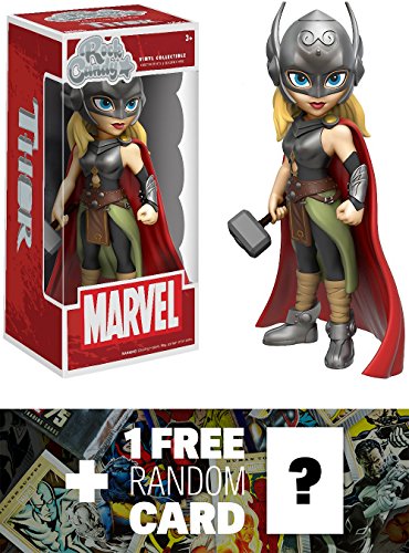 9899999471455 - THOR: FUNKO ROCK CANDY X MARVEL UNIVERSE VINYL FIGURE + 1 FREE OFFICIAL MARVEL TRADING CARD BUNDLE