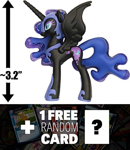 9899999508748 - NIGHTMARE MOON: ~3.2 MY LITTLE PONY X FUNKO MYSTERY MINIS MINI-FIGURE SERIES #3 + 1 FREE OFFICIAL MY LITTLE PONY TRADING CARD BUNDLE