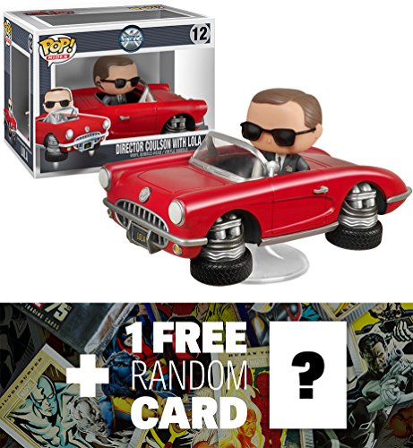 9899999518716 - DIRECTOR COULSON WITH LOLA: FUNKO POP! RIDES X AGENTS OF S.H.I.E.L.D. VINYL FIGURE + 1 FREE OFFICIAL MARVEL TRADING CARD BUNDLE