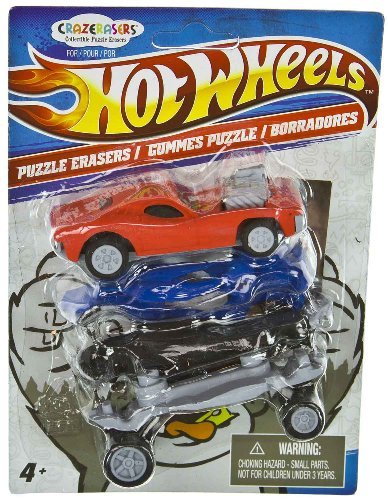 9899999772019 - HOT WHEELS X CRAZERASERS: COLLECTIBLE PUZZLE ERASERS SERIES #1