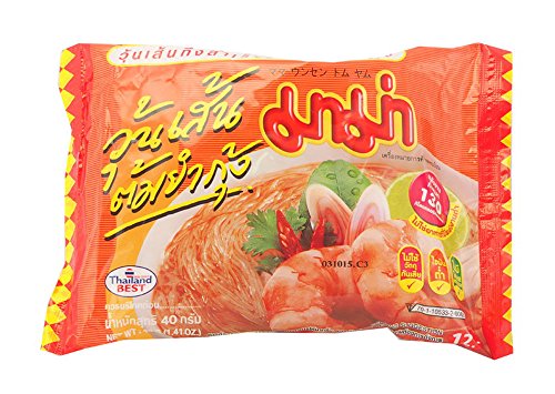 0992774857389 - 6 X 40 GM INSTANT BEAN VERMICELLI NOODLES TOM YUM KOONG FLAVOR - MAMA