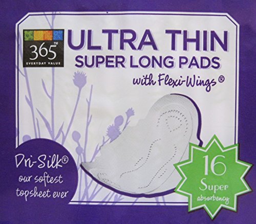 0099482437954 - 365 EVERYDAY VALUE - ULTRA THIN SUPER LONG PADS WITH FLEX WINGS - 16 COUNT