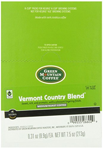 0099555066029 - GREEN MOUNTAIN COFFEE VERMONT COUNTRY BLEND K-CUP PORTION PACK FOR KEURIG K-CUP BREWERS 24