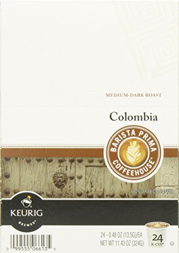 0995550661354 - BARISTA PRIMA COFFEEHOUSE, COLOMBIA, 24- COUNT K-CUP PORTION PACK FOR KEURIG BREWERS