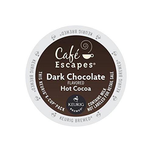 0099555068023 - CAFÉ ESCAPES DARK CHOCOLATE HOT COCOA K-CUPS, BOX OF 24