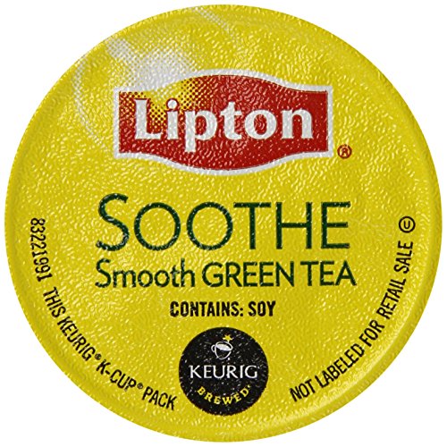 0099555068689 - LIPTON GREEN TEA K-CUP PORTION PACK FOR KEURIG BREWERS, SOOTHE SMOOTH, 24 COUNT