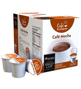 0099555158038 - CAFE ESCAPES CAFE MOCHA K-CUPS FOR KEURIG BREWERS, 16 PACK