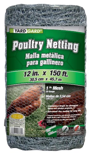 0099713384187 - G & B 308418A 12-INCH X 150-FOOT 1-INCH GALVANIZED MESH POULTRY NETTING