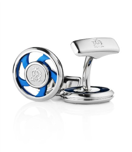 0999000605103 - ALFRED DUNHILL AD ICONIC SPIN BLUE CUFFLINKS