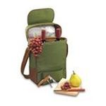 0099967215572 - PICNIC TIME DUET PINE GREEN WINE AND CHEESE TOTE