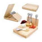 0099967234542 - PICNIC TIME FOLDING CHEESE BOARD WITH 4 CHEESE TOOLS