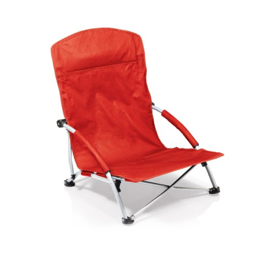 0099967291255 - PICNIC TIME TRANQUILITY PORTABLE FOLDING BEACH CHAIR, RED