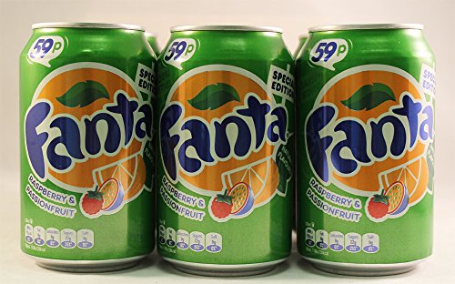 9999081356261 - FANTA RASPBERRY AND PASSION FRUIT SODA (EUROPEAN IMPORT) (6 X 0.33 L CANS)