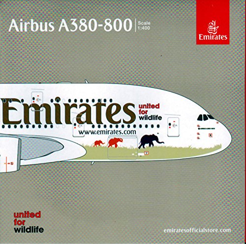 9999100415511 - GEMGJ1551 1:400 GEMINI JETS EMIRATES AIRBUS A380-800 WILDLIFE #2 REG #A6-EDG (PRE-PAINTED/PRE-BUILT)