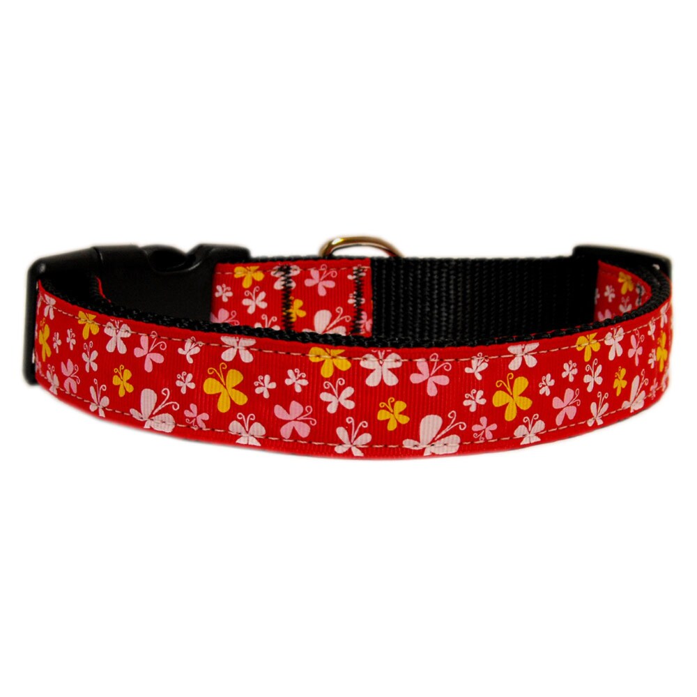 0009999400624 - MIRAGE PET PRODUCTS 125-005 XSRD BUTTERFLY NYLON RIBBON COLLAR RED XS
