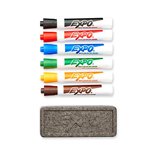 0999992171426 - EXPO ORIGINAL DRY ERASE SET, CHISEL TIP, ASSORTED COLORS, 7-PIECE WITH ORGANIZER
