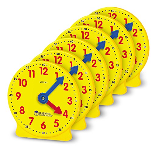 0999992768817 - LEARNING RESOURCES GEAR CLOCK, 4 INCH (SET/6)
