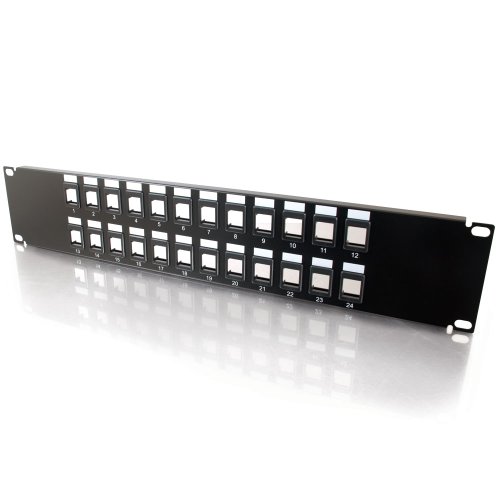 0999994107409 - C2G / CABLES TO GO 03859 24-PORT BLANK KEYSTONE/MULTIMEDIA PATCH PANEL