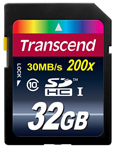 0999994698792 - TRANSCEND 32GB SDHC CLASS 10 FLASH MEMORY CARD UP TO 30MB/S (TS32GSDHC10)