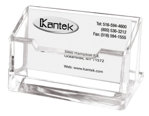 0999996589715 - KANTEK ACRYLIC BUSINESS CARD HOLDER, FITS 80 BUSINESS CARDS, CLEAR, 4 X 1 7/8 X 2 INCHES (AD30)