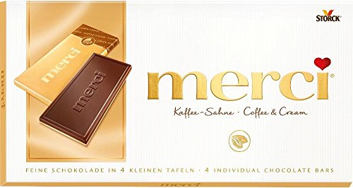 9999966417629 - STORCK MERCI - COFFEE-CREAM, 4 MINI CHOCOLATE BARS - 2X100GR