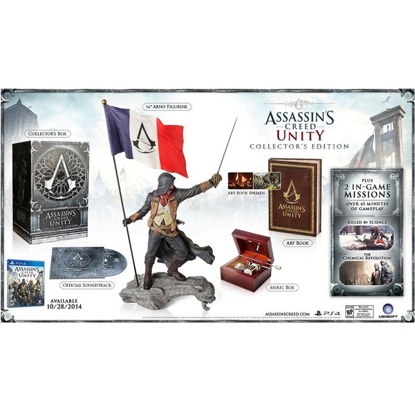 0887256301309 - ASSASSIN'S CREED UNITY COLLECTORS EDITION PLAYSTATION 4 BLU-RAY