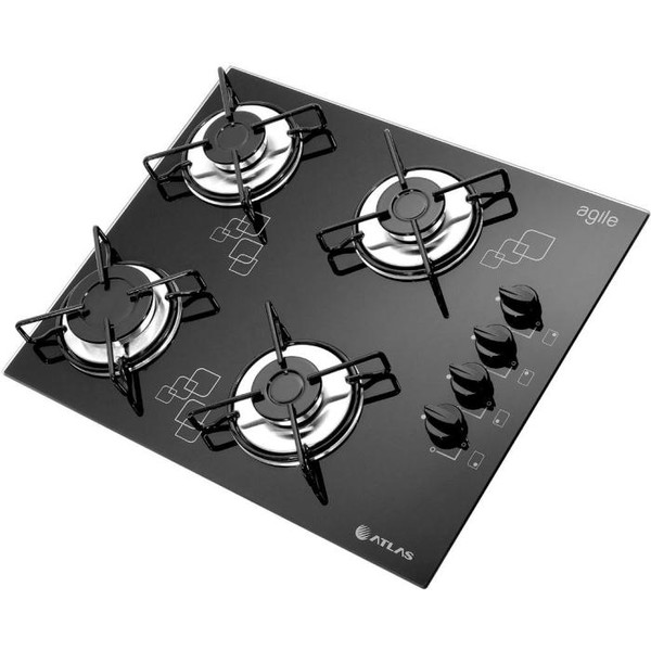 7897180007980 - ATLAS AGILE 4BC COOKTOP 4 BOCAS PRETO