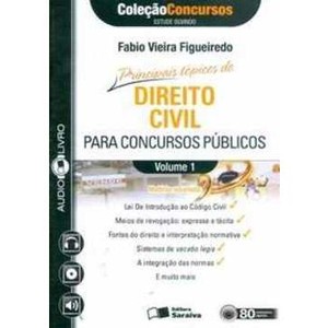 9788502089853 - AUDIOLIVRO (CD): PRINCIPAIS TÓPICOS DE DIREITO CIVIL PARA CONCURSOS.. - FABIO VIEIRA FIGUEIREDO