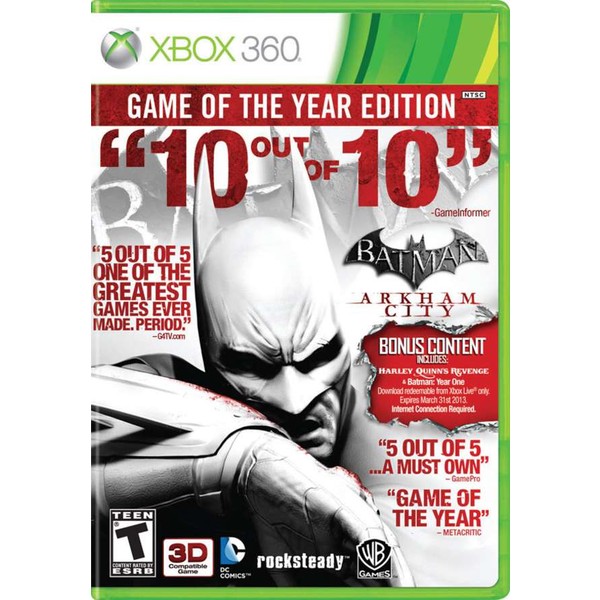 7892110133784 - BATMAN ARKHAM CITY GAME OF THE YEAR XBOX 360 DVD