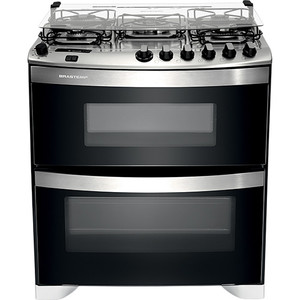 7891129233683 - FOGÃO DE PISO BRASTEMP 5 BOCAS BFD5Q BRANCO DUPLO FORNO QUADRICHAMA